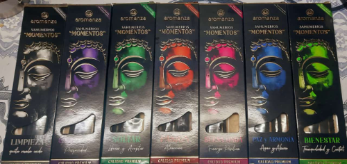 Sahumerios Momentos Aromanza caja x 5u (varias fragancias )